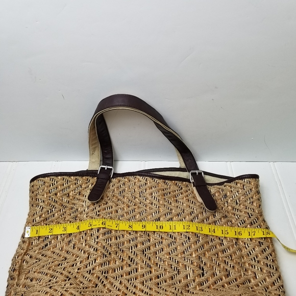 TOMS Island Chevron Woven Straw Large Tote Bag - Picture 15 of 16